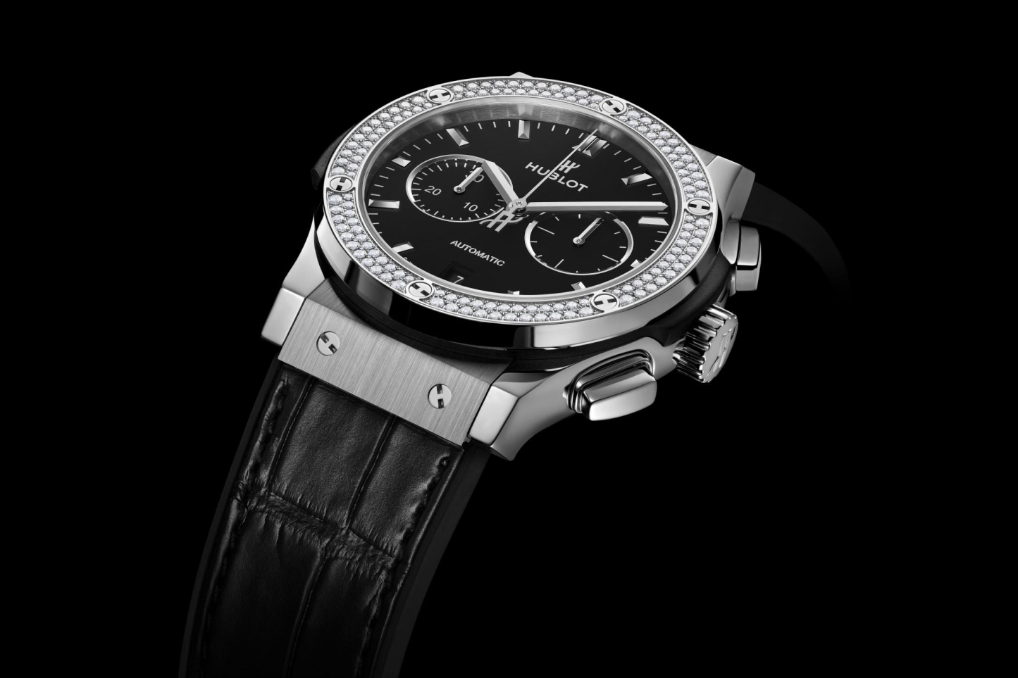 Chronograph titanium set with diamonds 42mm